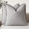 Foindtower Set of 2 Decorative Linen Fringe Throw Pillow Covers Cozy Boho by Foindtower