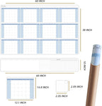 CLEVER CLEAN Large Dry Erase Wall Calendar 5 Feet- 48"x60" 2026 Undated Yearly - Image 2