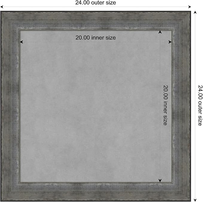 Amanti Art Silver Framed Magnetic Board 24x24 Medium Vision Board - Image 4