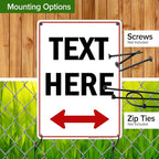 Custom Arrow, Custom Directional Sign, Two Way Arrow, 10x14 Inches, 55 mil - Image 5