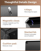 LAND·VOI Locking Wall-Mount Mailbox - Image 3