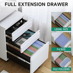 Letaya 3 Drawer Mobile File Cabinet - Image 8