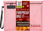 ROLOWAY Fireproof Document Bag, 6400℉ Fireproof Money Bag by ROLOWAY