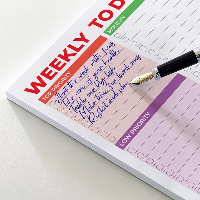 Weekly Planner Notepad, Weekly To Do List Notepad, Tear Off Undated Weekly - Image 2