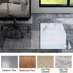 GLSLAND 47"x32" Tempered Glass Chair Mat Heavy-Duty Floor Protector - Image 5