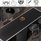 ZORESYN PU Leather Desk Mat Waterproof Anti-Oil Dining Table mat - Image 3