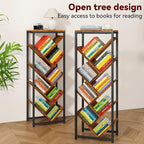 IBUYKE 9 Tier Tree Bookshelf, Floor Standing Wood Bookshelf - Image 8