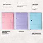 Meeting Notebook for Work & Project Planner Kit for Men and Women – 90 Large - Image 2