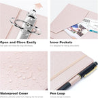 Ospelelf 3 Ring Binder with Clipboard 2 Inch Leather Binder - Image 6