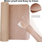 Boutilon Leather Desk Pad Protector, Non-Slip Mouse Pad, Laptop Desk Pad - Image 4