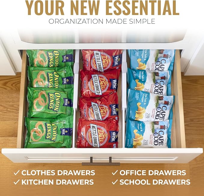 RAPTUROUS Adjustable Deep Drawer Divider – 6" Tall, Expandable 13-22", Non-Slip - Image 6