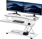 VERSADESK® Electric Standing Desk Converter, 40 Inch Large PowerPro™ Height by VERSADESK