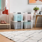 IRIS USA 40 Qt Stackable Plastic Storage Bins - Image 4