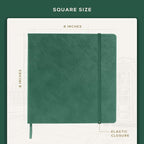Beechmore Books Square Sketchbook – 8x8 Premium Vegan Leather Bound Large - Image 3