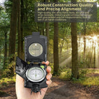 Anbte Compass Hiking Survival, IP65 Waterproof Metal Compass - Image 4