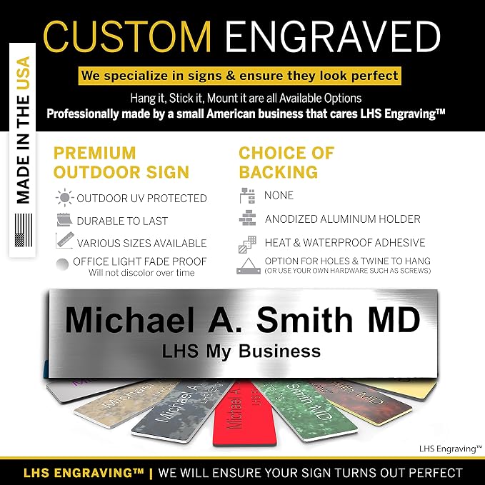 Custom Name Plate with Choice of Mounting - Image 3