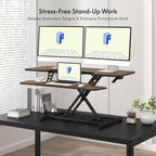 FLXISPOT 42" Standing Desk Converter Sit to Stand up Riser Height Adjustable - Image 4