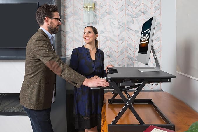 Rocelco 40" Height Adjustable Standing Desk Converter - Image 4