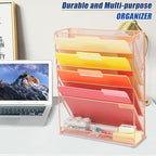 EASEPRES Desk File Organizer Mesh 6-Tier, Hanging Wall Mount Document - Image 7