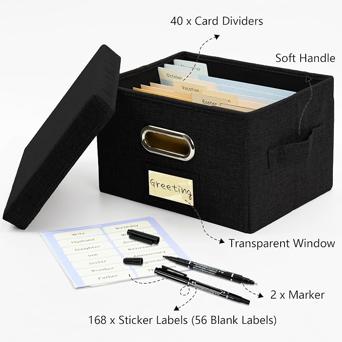 Remowith Greeting Card Organizer and Storage Box - Image 3