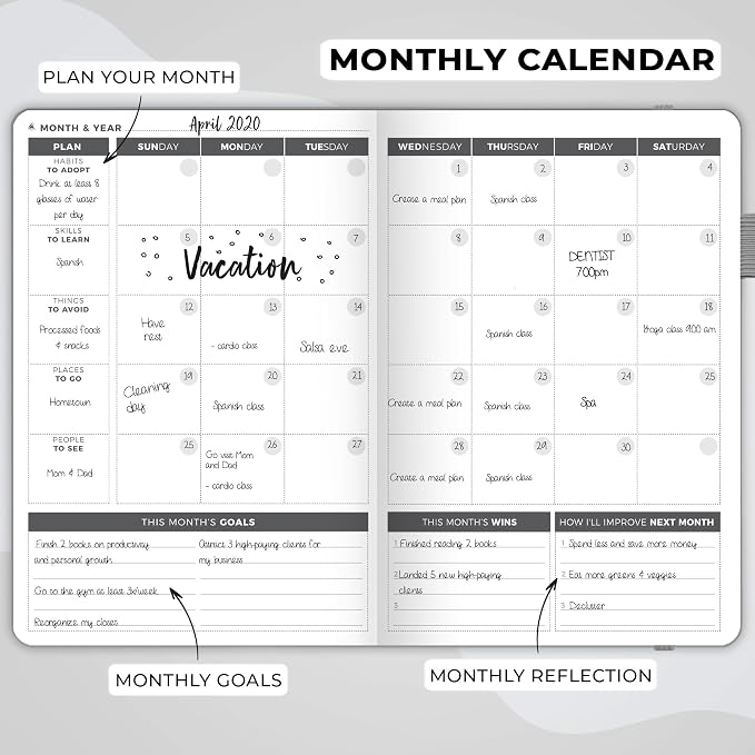 Clever Fox Planner – Undated Weekly & Monthly Planner - Image 4