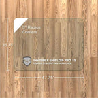Vitrazza Glass Chair Mat 36” x 48” Superior ¼ Thick, Chiaro Standard Clear - Image 3