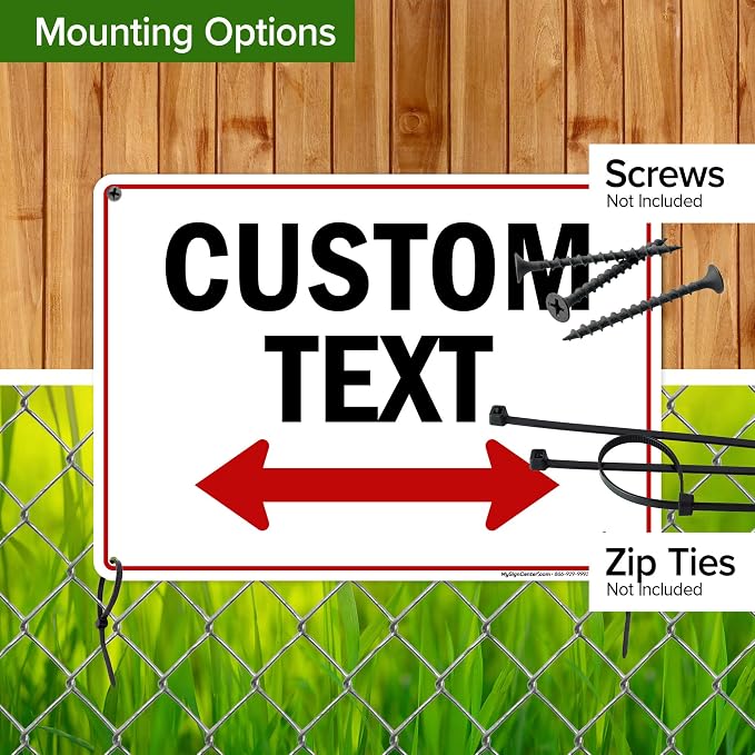 Custom Arrow, Custom Directional Sign, Two Way Arrow, 10x14 Inches, Rust Free - Image 5