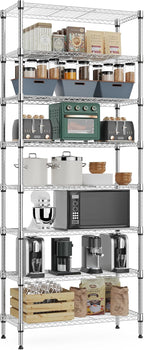 M MZG 8 Tier 2000 lbs Storage Rack Metal Wire Shelving Unit, Storage Standing by MEIGAOPLASTICANDMETALHKCOLIMITED