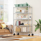 M MZG 5-Shelf Storage Shelves, Wire Shelving Heavy Duty Metal Storage Shelving - Image 2