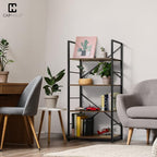 CAPHAUS 4 Tier Bookshelf, 24 Inch Width Free Standing Shelf, Bookcase Shelf - Image 2