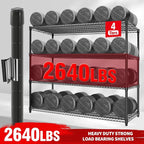 MilleLoom 4 Tier Industrial Storage Shelving Unit 2640LBS Capacity, Heavy Duty - Image 3
