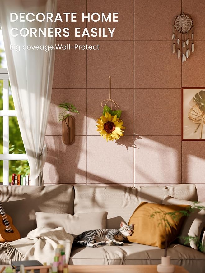 Bumusty Large Cork Board Alternative-47 x35 Felt Bulletin Board, - Image 4