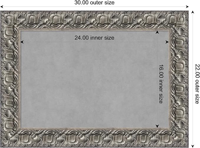 Amanti Art Silver Framed Magnetic Board 22x30 Medium Vision Board - Image 3