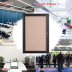 36x24 Inch Lockable Enclosed Bulletin Board, Weather-Resistant Outdoor - Image 6