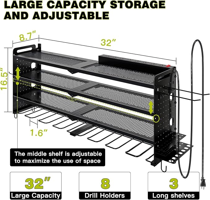 NattyDot Power Tool Organizer Wall Mount - Image 3