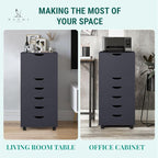 Naomi Home Carly 6-Drawer Craft & Office Storage Cabinet, – Mobile Filing Unit - Image 5