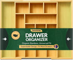 DAVIDOK Expandable Bamboo Drawer Organizer - Image 8