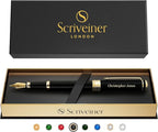 Scriveiner Personalized Black Fountain Pen by Scriveiner