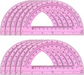 Hoiny 10 Pack Clear Protractor, 6 Inch Plastic Protractors, 180 Degrees by Hoiny