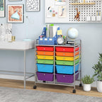 Giantex 12 Drawer Rolling Storage Cart Tools Scrapbook Paper Office School - Image 9