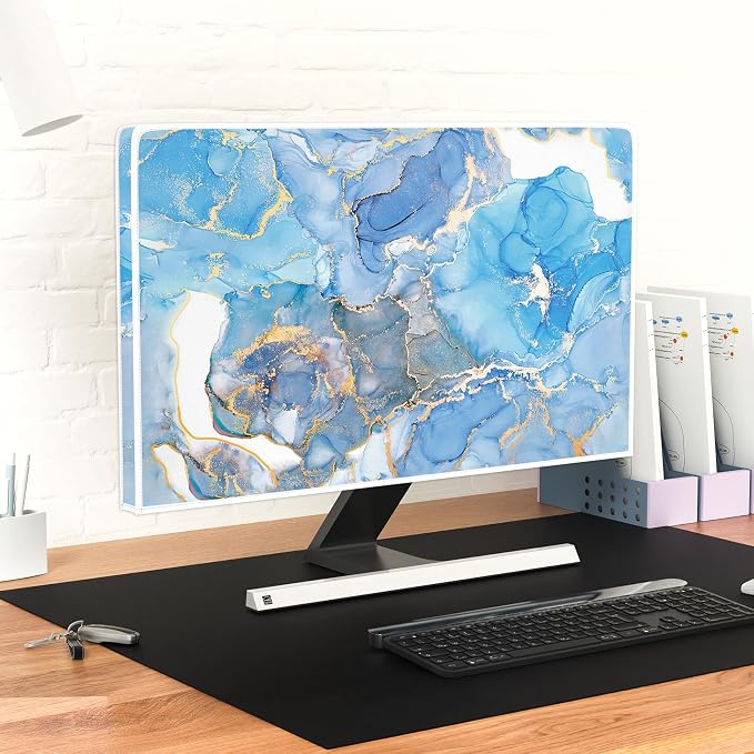 Baocicco Baby Blue Gold Marble Waterproof Screen TV Cover 65 Inch Modern - Image 6
