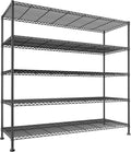 REIBII 45.8“W Metal Shelving Storage Shelves, 5-Tier Wire Shelving Unit by REIBII