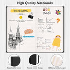 Huhuhero Lined Journal Notebook, 5 Pack Black Hardcover Notebooks - Image 5