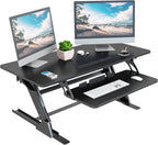 Lubvlook 42 inch Stand Up Desk Converter, Height Adjustable Sit Stand Desk Riser by Lubvlook