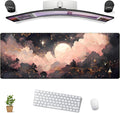 Black Pink Clouds Desk Mat Cute Desk Pad XL Large Extended Mouse Pad Gaming by DCJJM