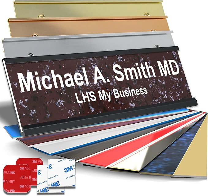 Custom Name Plate with Choice of Mounting by LHS+My+Business