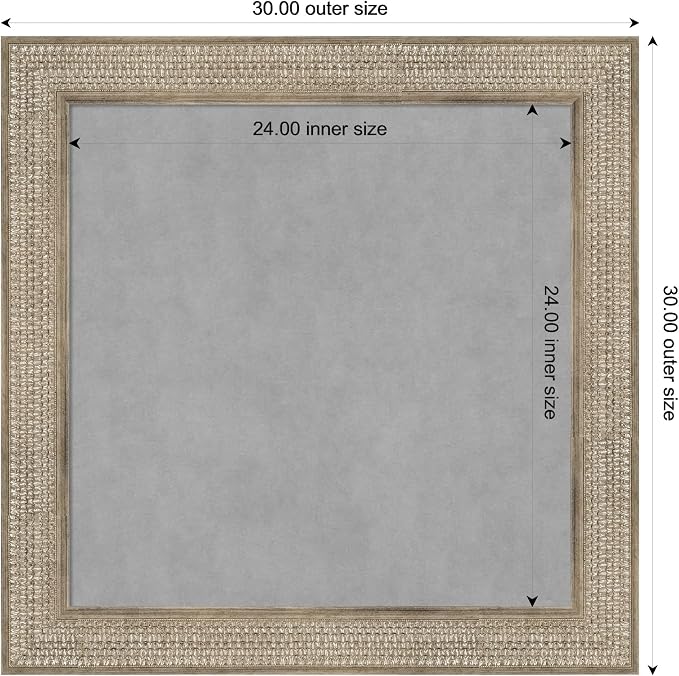Amanti Art Silver Framed Magnetic Board 30x30 Medium Vision Board - Image 3