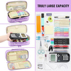 JOINPRO Pencil Case, Large Capacity Pencil Case Organizer; Double Zipper - Image 5
