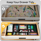 Vtopmart 25 PCS Office Desk Drawer Organizers Set, 4-Size Versatile Plastic - Image 2