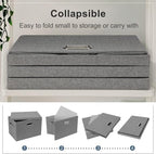 Graciadeco Large 17" 36 Quart Collapsible Stackable Storage Bins - Image 5